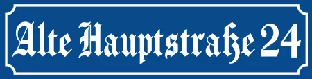  Strassen - Hausnummern Alte Hauptstaße 24 Bild