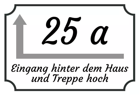  Strassen - Hausnummern Eingang hinterm Haus Bild