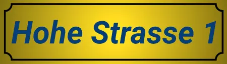 Strassen - Hausnummern Hohe Strasse 1 Bild