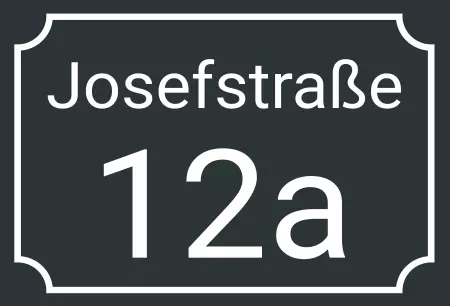 Strassen - Hausnummern Josefstraße 12a Bild